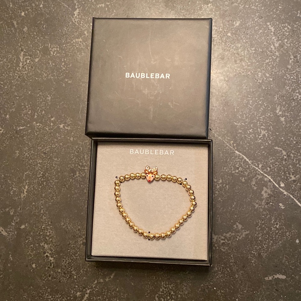 NWOT Baublebar Rudolf Gold bracelet